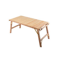 AFPSDLFJDLS Outdoor Folding Solid Wood Table Egg Roll Bearing Picnic Camping Travel Hiking BBQ Ash