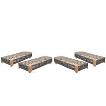 WEALTHKING Outdoor Acacia Wood Patio Adjustable Lounge Chair - Uncushioned Reclining Furniture for Backyard Pool Garden (Grey + Teak,4)