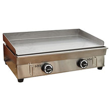 BREVELTION Commercial LPG Gas Griddle 28.9x16.1" Countertop Stainless Steel