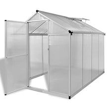 Outdoor Garden Large Space Greenhouse,49.5 Square feet,Polycarbonate Panels,Insulation,Aluminum Support Structure,Drainage System,Ventilation