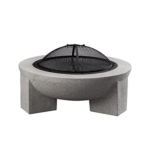 Fire Pit Outdoor fire Pit, 29-inch Wood-Burning fire Pit, Spark Screen, Poker, Courtyard Garden Barbecue fire Pit