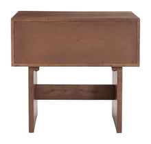 Amaria Nightstand Natural & Walnut, Walnut End Table, Modern Style, Solid Mango Wood Rectangular Shape Tabletop, Solid Mango Wood, Indoor Bedroom, 24" W x 17.9" D x 22" H