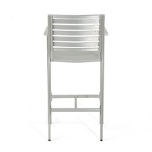 Christopher Knight Home Tammy Coral Outdoor Silver Rust-Proof Aluminum Barstools Set of 4 Silver
