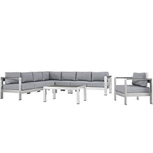 Ergode Shore Outdoor Patio Collection | Comfortable & Durable Aluminum Sectional Sofa Set | Armchair, Coffee Table, Corner Sofa, Loveseats, Armless Chairs