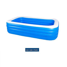 Full-Sized Inflatable Lounge Pool Household Adult Inflatable Bathtub 1-7 People Use Independent Layered Airbag Height Adjustable Backyard Water Party