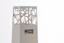 Planika Pyramid Modern Patio Heater Outdoor Fireplace Garden with Cover (Black) (Silk Grey)