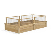 Greenes Fence Premium Cedar Raised Garden Bed with CritterGuard Fence System, 4' x 8' x 14" (3/4" Thick) - Made in USA with North American Cedar