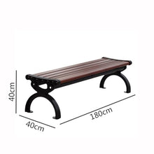 TBLOTYD Garden Benches Dark Brown Aluminum Leisure Multi-Person Outdoor Bench Park Bench 1.5/1.8m Patio Seating，Large