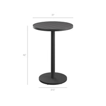 Modway Tahoe 31 Inch Round Outdoor Patio Bar Height Table in Gray