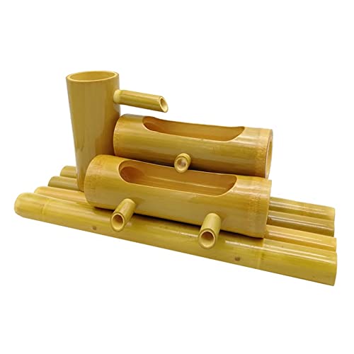 GenSDH Bamboo Water Fountain with Pump, Garden Water Features Decor Kit, Feng Shui Zen Fountains, for Patio Garden Pond Fish Tanks, 70Cm,70cm