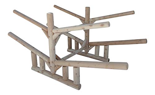 Log Kayak Rack 2-Sunfish Sailboat + 2 Canoes or Kayaks Canyon Brown