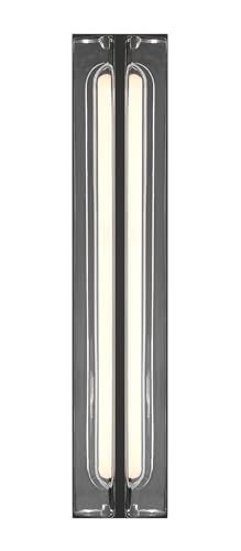 Eurofase Langferd LED Outdoor Wall Sconce – 24" Modern Black Exterior Wall Light for Porch & Patio, Wet-Rated, 745 Lumens, Dimmable