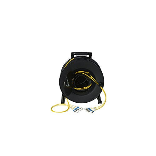 Camplex 4-Channel ST Singlemode Fiber Optic Tactical Snake on Reel 500 Ft