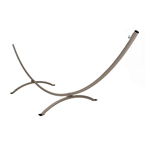 Hatteras Hammocks 15 ft. Steel Arc Hammock Stand with Cape Shield Powder Coating - Taupe