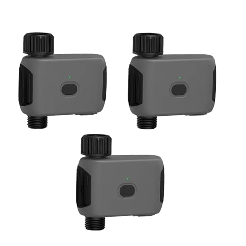 Watering Timers, Bluetooth Garden Water Timers Rain Delay Programmable Automatic Sprinkler Drip Irrigation Valve for Garden Hose(3Pcs)