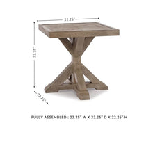 Signature Design by Ashley Beachcroft Indoor & Outdoor Square End Table, Beige