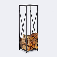 DJVHSRI Metal Wood Rack Holders Tools 44 Inch Tall Heavy Duty Firewood Holder Black Hearth Accessories Rectangle Log Wood Stacker,