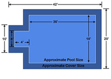 18' x 36' Rectangle with 4' x 8' Center End Step Ultra-Loc III Solid Blue In-Ground Pool Safety Cover
