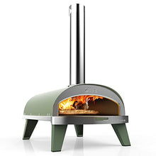 ZiiPa • Pellet Pizza Oven • Piana • Compact and Innovative • Heats in 20 Min • Fast Cooking in 60 sec • Rotary Cordierite Refractory Stone Ø31.5 CM • Available in 4 Colours (Eucalyptus)