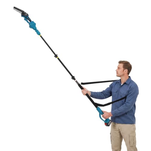 Cordless Pole Chainsaw Hedge Trimmer Pruning Shears 4000mAh Battery