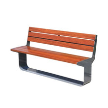 mifortune-e Garden Bench, Solid Wood Outdoor Bench with Backrest - Comfortable Garden Park Patio Seating,for Patio(Small)