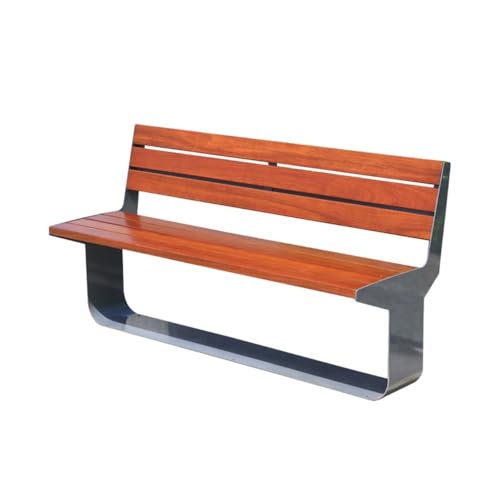 mifortune-e Garden Bench, Solid Wood Outdoor Bench with Backrest - Comfortable Garden Park Patio Seating,for Patio(Large)