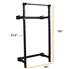 PRx Performance Wall Mounted Folding Power Squat Rack Black