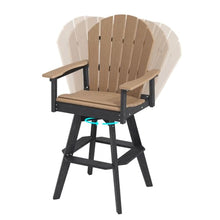 Swivel Tall Adirondack Chairs 360° Rotating HDPE Bar Stools for Patio