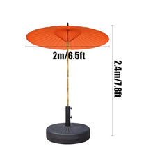 Outdoor Sunshade Umbrella, Patio Umbrella, Table Market Umbrella, With Base For Pool, Porch, Garden, Deck, Backyard(Orange)