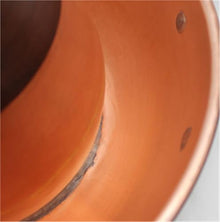 GenSDH Handmade Charcoal Copper Hot Pot - 38Cm Shabu-Shabu Cookware,Thick Durable Design for Household Use,Authentic Japanese Style Hotpot,Perfect for Family Gatherings,Copper,38cm