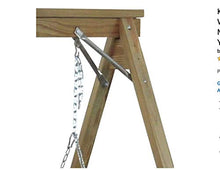 Ecommersify Inc 4Ft Cypress Porch Swing Stainless Steel Fasteners with Pine Wood Swing Stand Made in USA
