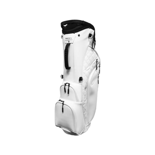 Detroit Golf Co. Luxury Golf Stand Bag | 14 Way Divider | 7 Pockets | Lightweight White