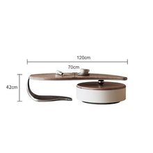 Side End Table Vintage Walnut Coffee Table for Living Room, Unique Shape Design, Retro-Style Tea Table, Perfect for Home Use, Stylish and Durable Furniture Accent Coffee Table for Living Room Bedroom