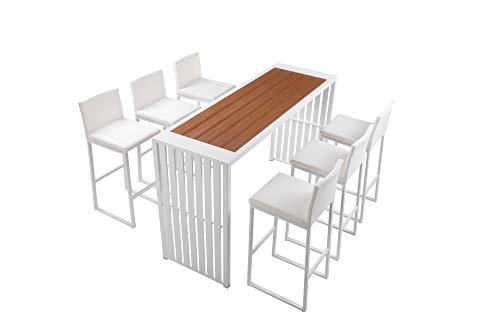 Pangea Home Milo 7 Piece Bar Set Teak