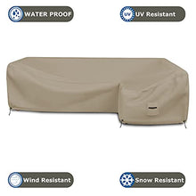 Patio Sectional Sofa Cover 12 Oz - 100% Waterproof & Weather Resistant PVC Coated 83" x 104" x 31" x 32" L Shape Sofa Cover for Indoor/Outdoor (Right Side Sofa, Beige)