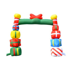26ft×18ft Inflatable Christmas Arch, Waterproof Windproof Blow Up Gift Box Archway with Blower for Outdoor Yard Holiday Decor