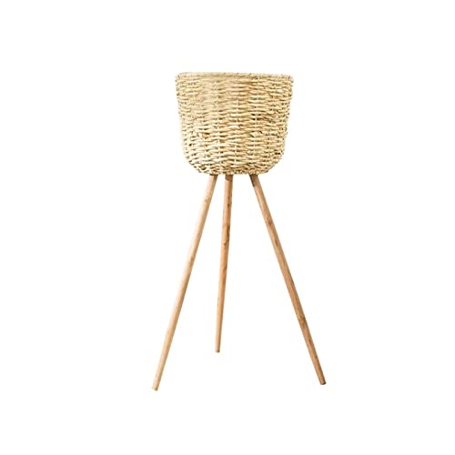 Plant Stand Plant Pots Floor Plant Pot Stand Wickerwork Flower Pot Holder Display Potted Rack Decor Garden Pots Planters Home Decor Plant Vase Plant Containers (Color : L)