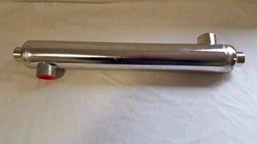 Badgerpipe Titanium Tube & Shell Heat Exchanger for Saltwater Pools/Spa 600,000 BTU