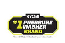 RYOBI RY40PW01DG9 1,500 PSI 1.2 GPM 40-Volt Cold Water Cordless Electric Pressure Washer with Two 5.0 Ah Batteries and Charger Included