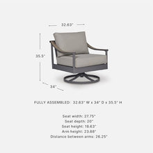 Signature Design by Ashley North Island Outdoor Rocking Chair, 360‑Degree Swivel Lounge Seating with Powder‑Coated Aluminum Frame and UV‑Resistant Nuvella® Fabric for Patio or Porch, Gray