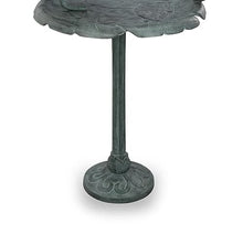 SPI Home Bird Chat on Lotus Bird Bath Outdoor Decor