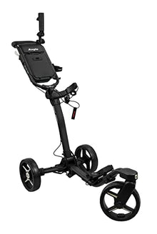 Axglo V3 Golf Push Cart Golf Trolley 3 Wheels Swivel Front Wheel Hand Brake Lightweight Black/Grey