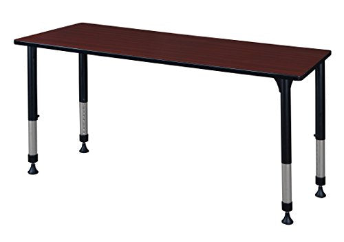 Regency Kee 60" x 30" Height Adjustable Classroom Table Mahogany Brown