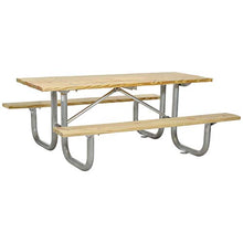Global Industrial Wood Picnic Table. 72"L x 56-1/2"W x 30"H, 28"W Table Top