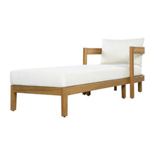 Christopher Knight Home Tila Acacia Wood Chaise Lounge Chair Outdoor Set of 4 with Removable Cushion, Solid Wood Patio Chaise Lounge with Cushion, Outdoor Sun Lounger, Poolside Seating, Teak+Beige