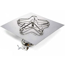 HPC Fire Match Light Gas Fire Pit Kit (TOR-MLFPK30SQ-FLEX-LP), 30x30 Pan, 18" Torpedo Burner, Propane for Bulk Tank