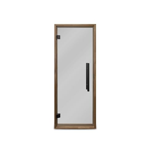 PROSAUNAS Clear & Tinted Glass Sauna Door, Prehung Tinted Glass Sauna Door (Left Hanging, Tinted - Thermo-Aspen Frame 24x73)