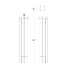WAC Landscape Lighting, Chamber LED 120V Line Voltage Bollard Light 3000K Warm White Built-in LED in Black