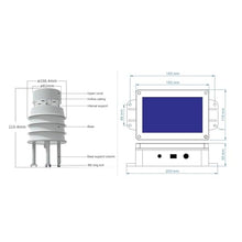CVGfko Temperature Humidity Noise PM2.5 Pressure Light Rainfall Ultrasonic Weather Station with Portable Display