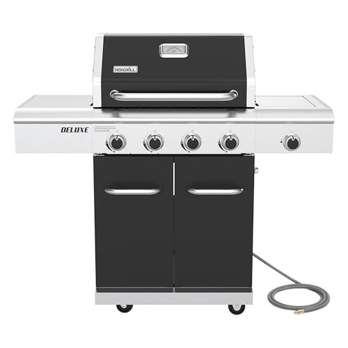Nexgrill Deluxe 4 Burner Natural Gas Grill with Griddle Insert